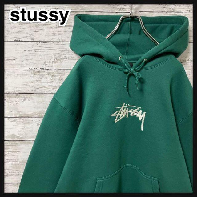 即完売品】 STUSSY パーカー 入手困難 ビック刺繍ロゴ bckediri
