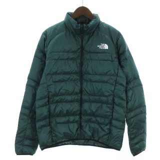 ザノースフェイス(THE NORTH FACE)のザノースフェイス ライトヒートジャケット ダウンジャケット 長袖 ロゴ 緑 L(その他)