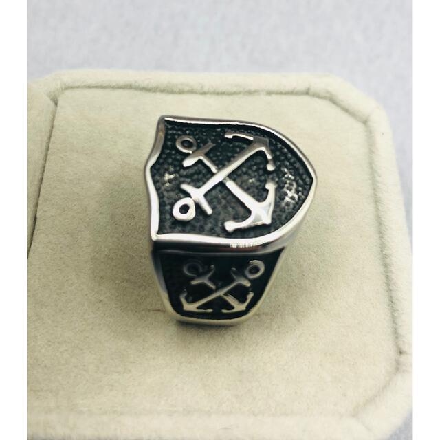 ステンレス鋼パンクバイカー海軍アンカー航海メンズリングメンズ指輪男性指輪 メンズのアクセサリー(リング(指輪))の商品写真