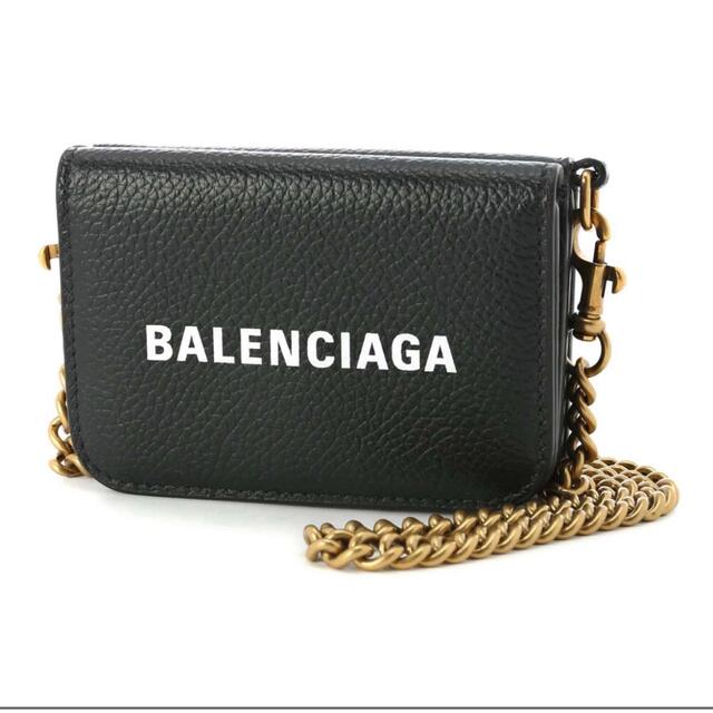 新品　バレンシアガ BALENCIAGA 3つ折り財布 小銭入れ付き ブラック