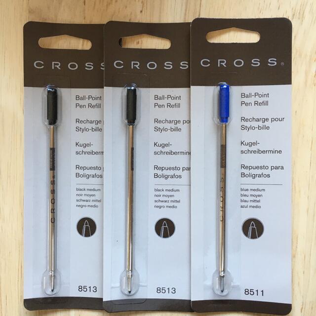 CROSS(クロス)のクロス ボールペン 油性 替芯 M 中字 8513 ブラック8511ブルー インテリア/住まい/日用品の文房具(ペン/マーカー)の商品写真