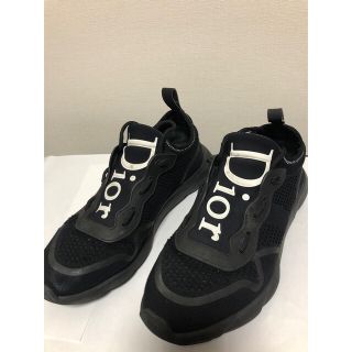 ディオールオム(DIOR HOMME)の【DIOR HOMME】ディオール・オム　テクニカルニット ロゴスニーカー　41(スニーカー)