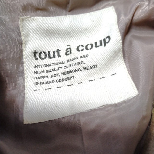 tout a coup(トゥアクー)のtout à coup カジュアル 切替ウールロングコート レディースのジャケット/アウター(ロングコート)の商品写真