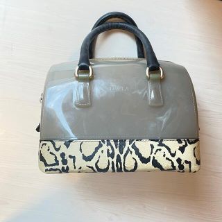 フルラ(Furla)のFURLA キャンディバッグ ハンドバッグ レオパード グレージュ(ハンドバッグ)