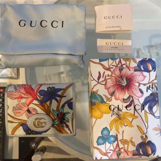 グッチ(Gucci)の【破格】GUCCI フローラル　ブルー折り財布　floral wallet(財布)