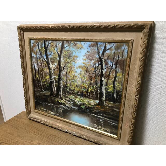 安い直営店 ベルギーヴィンテージ アート 小さな絵 アンティーク 風景
