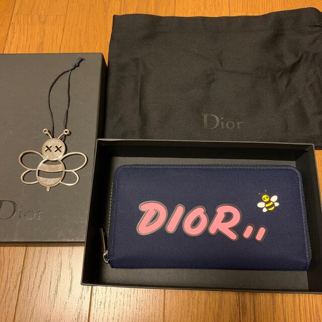 長財布Dior ディオール KAWS カウズ ラウンドファスナー 財布