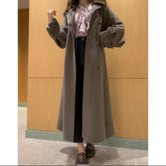 クリアランス売筋品 snidel ステンカラーリバーコート BRW ロング