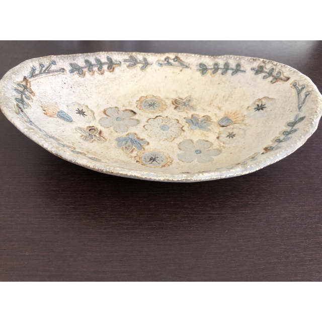 本田あつみさん作　ワイルドフラワー　陶器皿 本田あつみワイルドフラワーオーバル皿