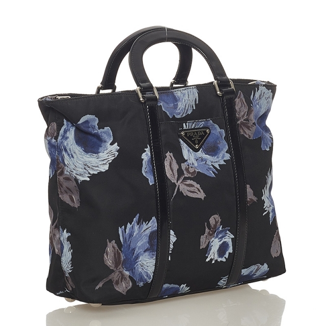 PRADA - 美品 プラダ 花柄 ハンドバッグ ショルダーバッグ 2WAY PRADA - 美品 プラダ 花柄 ハンドバッグ ショルダーバッグ 2WAY