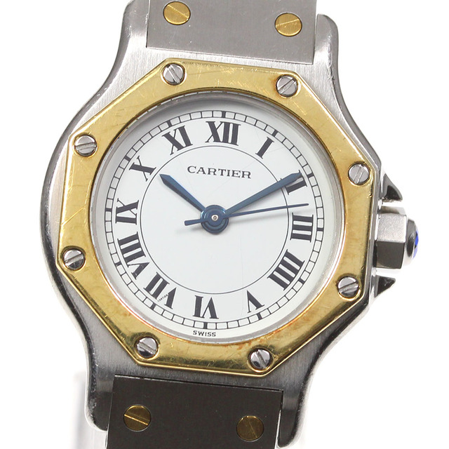 【希少！！】  サントスオクタゴンSM カルティエ - Cartier  【中古】 レディース 自動巻き 腕時計