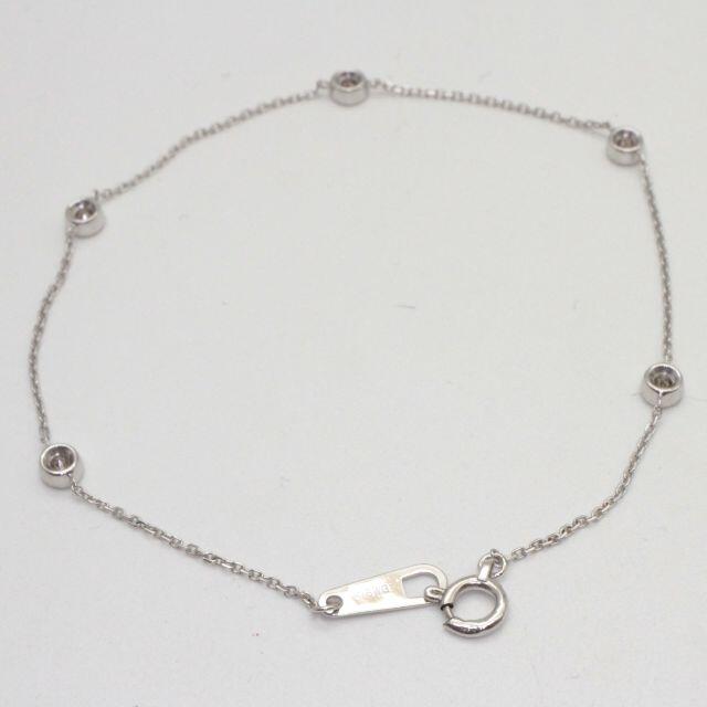 ダイヤモンド5PブレスレットK18WG/D0.30ct/1.62g【美品】の通販 ダイヤモンド5PブレスレットK18WG/D0.30ct/1.62g【美品】の通販