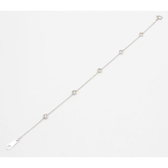ダイヤモンド5PブレスレットK18WG/D0.30ct/1.62g【美品】の通販 ダイヤモンド5PブレスレットK18WG/D0.30ct/1.62g【美品】の通販