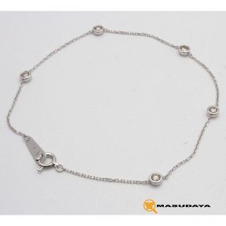 ダイヤモンド5PブレスレットK18WG/D0.30ct/1.62g【美品】(ブレスレット/バングル)