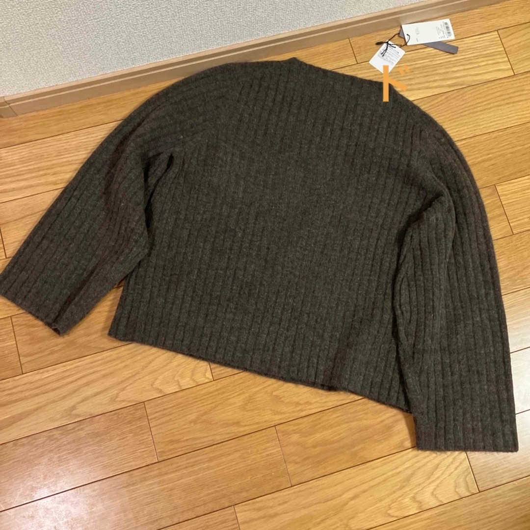 moussy(マウジー)のMOUSSY★BOTTLE SLEEVE KNIT TOP モカ レディースのトップス(ニット/セーター)の商品写真