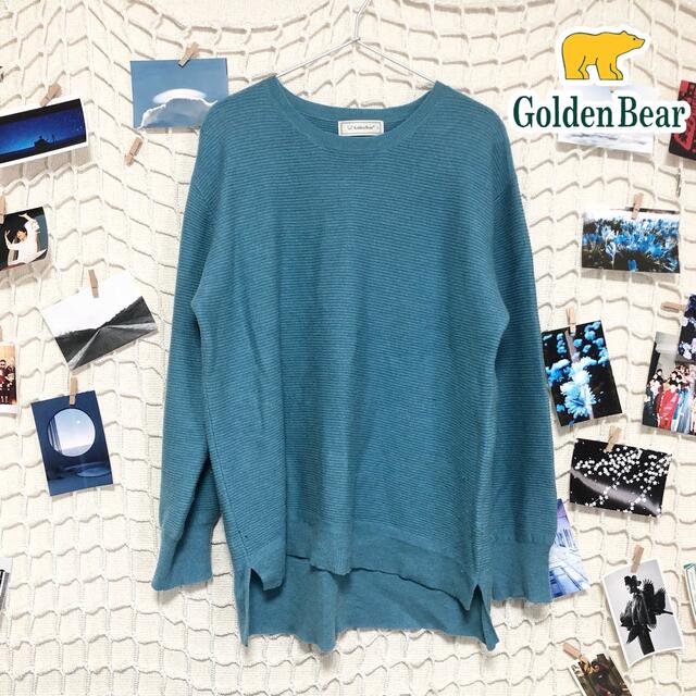 Golden Bear(ゴールデンベア)のGolden bear ニット ブルー レディースのトップス(ニット/セーター)の商品写真