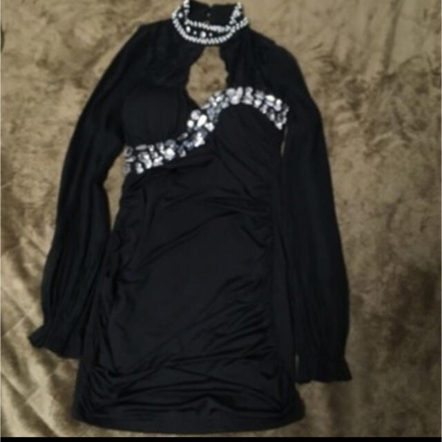 ワンピース　美品　ドレス　ミニドレス　黒