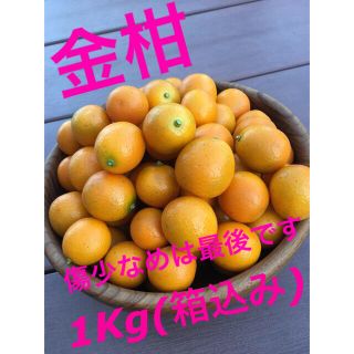 無農薬　金柑　1Kg(箱込み)(フルーツ)