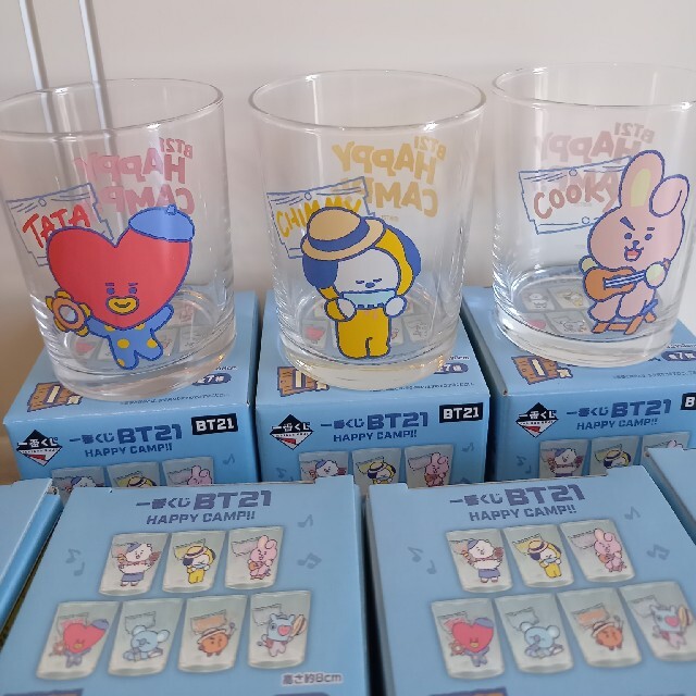 にぎやかグラス 7種 BT21 一番くじ