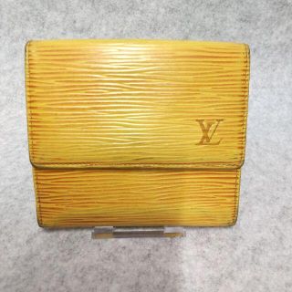 ルイヴィトン(LOUIS VUITTON)のルイヴィトン　エピ　三つ折り　両面　財布　イエロー　YJ37(財布)