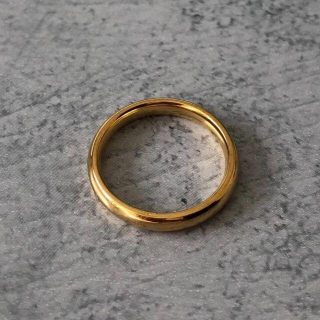 【MR:025】指輪　メンズ　レディース　リング　ゴールド1点 メンズのアクセサリー(リング(指輪))の商品写真