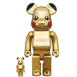 メディコムトイ(MEDICOM TOY)のBE@RBRICK ピカチュウ GOLD CHROME Ver.100%400%(フィギュア)