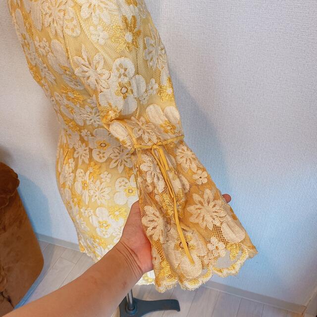 ヴィンテージ 60s 70s 花柄 ドレス ワンピース 黄色 イエロー ヴィンテージ 60s 70s 花柄 ドレス ワンピース 黄色 イエロー