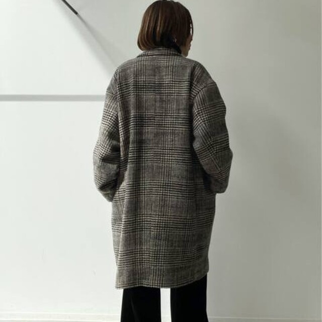 L'Appartement DEUXIEME CLASSE(アパルトモンドゥーズィエムクラス)の【L'Appartement】 Check W Coat レディースのジャケット/アウター(ロングコート)の商品写真