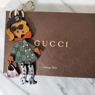 グッチ(Gucci)のGUCCI GG柄 マドモアゼル バッグチャーム ラインストーン(バッグチャーム)