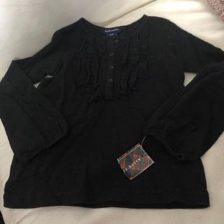 ラルフローレン(Ralph Lauren)のラルフローレン   フロントフリル　長袖tシャツ　4歳　100  タグ付き(Tシャツ/カットソー)