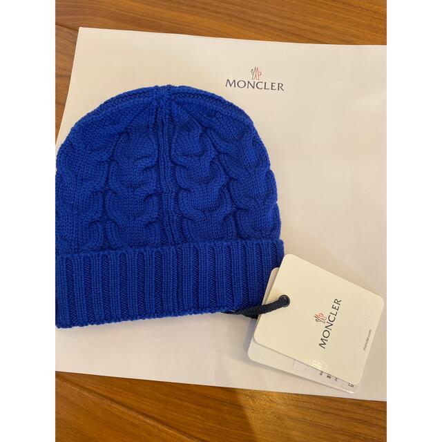 ⭐︎新品⭐︎ モンクレール　ニット帽　ブルー　M