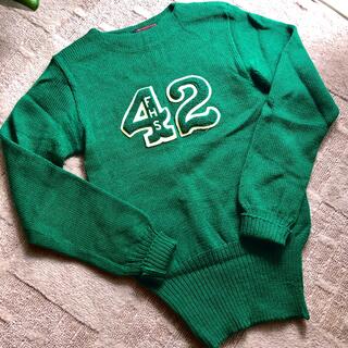 1950s letterd sweater(ニット/セーター)