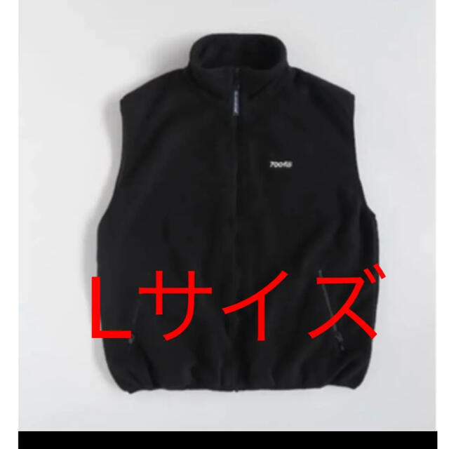 メンズ700fill fleece vest フリースベスト L BLACK