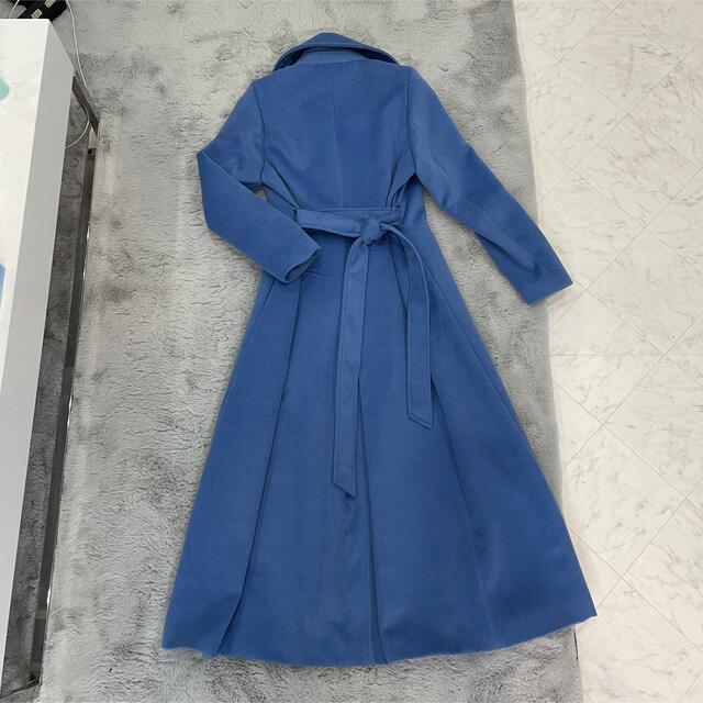 GALLELIE ブルー　コート レディースのジャケット/アウター(ロングコート)の商品写真