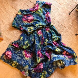 1980s flower dress(ひざ丈ワンピース)