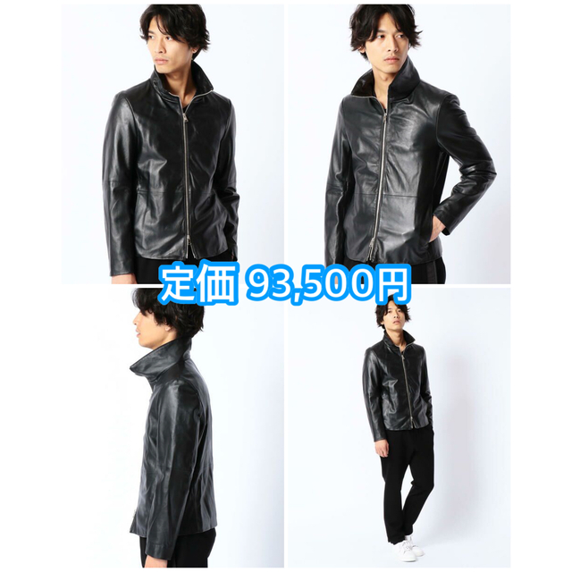 人気の贈り物が大集合 革ジャン コムサメン - MEN CA COMME ライダース 安心価格 新品コムサメン ラムレザージャケット 定価64,900円 Lサイズ ネイビー テーラードジャケット