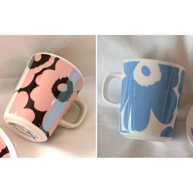 marimekko(マリメッコ)のウニッコ　ラリー　スカイブルー　マグカップ　13.5cmプレート　ラテマグ インテリア/住まい/日用品のキッチン/食器(食器)の商品写真