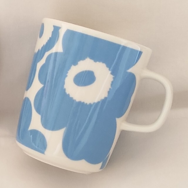 marimekko(マリメッコ)のウニッコ　ラリー　スカイブルー　マグカップ　13.5cmプレート　ラテマグ インテリア/住まい/日用品のキッチン/食器(食器)の商品写真