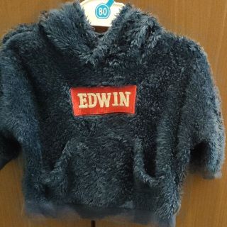 エドウィン(EDWIN)のEDWIN キッズパーカー80 ブルー 冬(Tシャツ/カットソー)