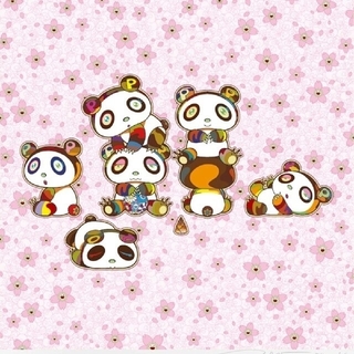 村上隆「赤ちゃんパンダが群れてます！わーい！」ED100 シルクスクリーン(版画)