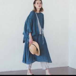 ネストローブ(nest Robe)のネストローブ♡リネンガーゼロールカフスワンピース(ロングワンピース/マキシワンピース)