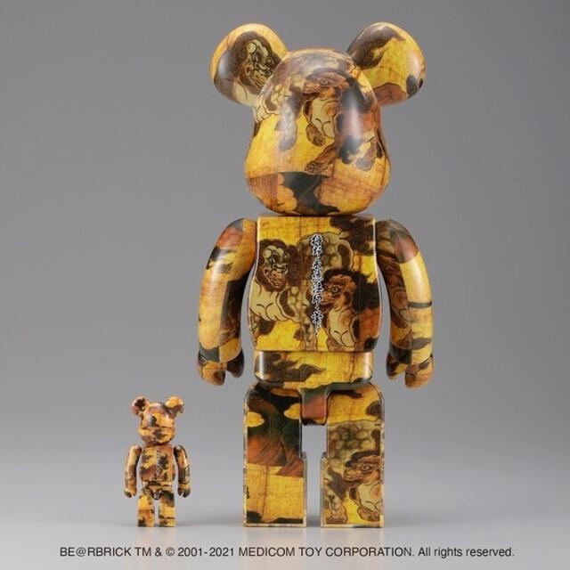 BE@RBRICK 狩野永徳「唐獅子図屏風」 100% ＆ 400%全高約70mm400%