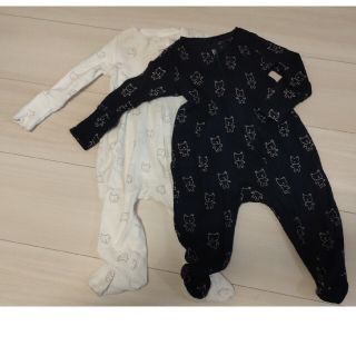 ベビーギャップ(babyGAP)のbaby GAP 60 ロンパース　双子　２枚セット(ロンパース)