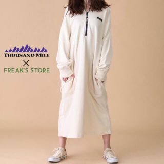 フリークスストア(FREAK'S STORE)のフリークスストア×サウザンドマイル 別注 ハーフジップフードパーカーワンピース(ロングワンピース/マキシワンピース)