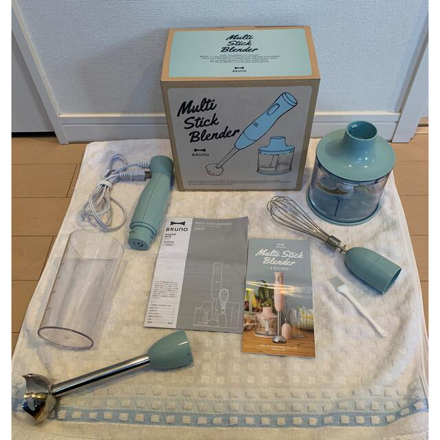 美品】BRUNO マルチスティックブレンダー 直営限定ブルーグレー 美品】BRUNO マルチスティックブレンダー 直営限定ブルーグレー