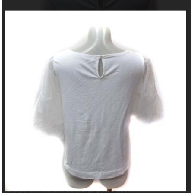 MERCURYDUO(マーキュリーデュオ)のMERCURYDUO袖ドットチュールカットソー レディースのトップス(シャツ/ブラウス(半袖/袖なし))の商品写真