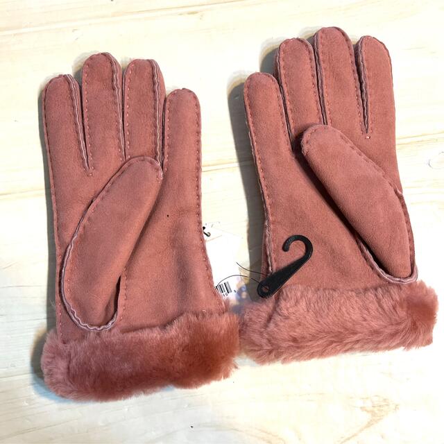 UGG アグ 正規品 スエード 羊革 レザーグローブ 手袋 ピンク UGG アグ 正規品 スエード 羊革 レザーグローブ 手袋 ピンク