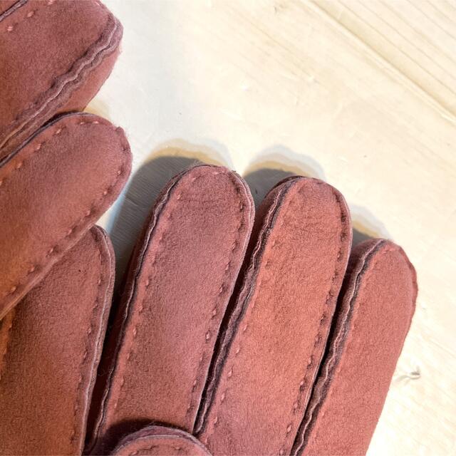 UGG アグ 正規品 スエード 羊革 レザーグローブ 手袋 ピンク UGG アグ 正規品 スエード 羊革 レザーグローブ 手袋 ピンク