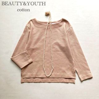 ビューティアンドユースユナイテッドアローズ(BEAUTY&YOUTH UNITED ARROWS)の651ビューティー&ユース ストレッチコットンプルオーバー  ピンクベージュ綿(シャツ/ブラウス(長袖/七分))