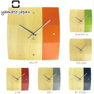 ヤマト工芸　おしゃれ　ナチュラル　木製　壁掛け時計 グリーン(掛時計/柱時計)